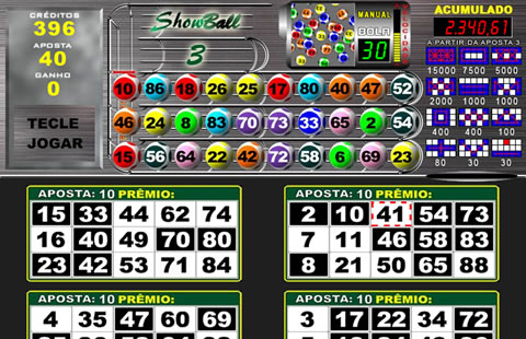 Tela Video Bingo ShowBall 3